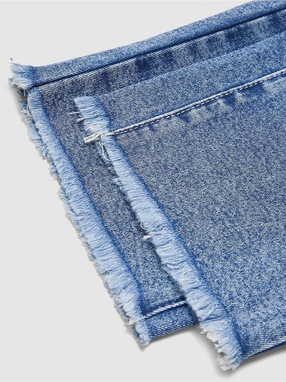 Flamingals Mid Rise Distressed Raw Hem Straight Leg Cropped Summer Pants L Ps7-8 - Picture 5 of 5